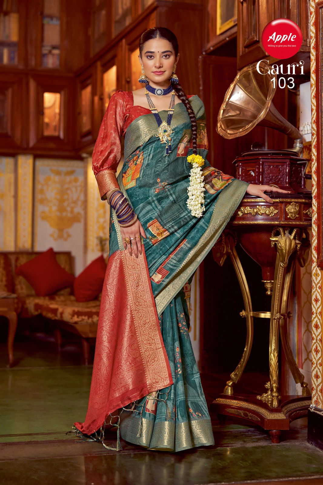 Gauri Vol 1 By Apple Smooth Silk Wedding Wear Sarees Suppliers In India